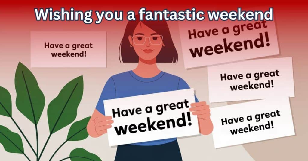 Wishing you a fantastic weekend