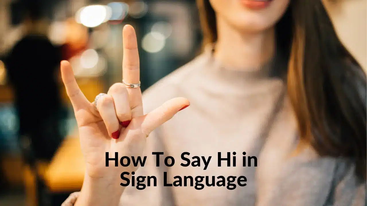 how to say hi in sign language